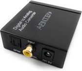 Digital Audio Converter (DAC) Digitaal Toslink naar rood/wit & 3,5mm audio analoog