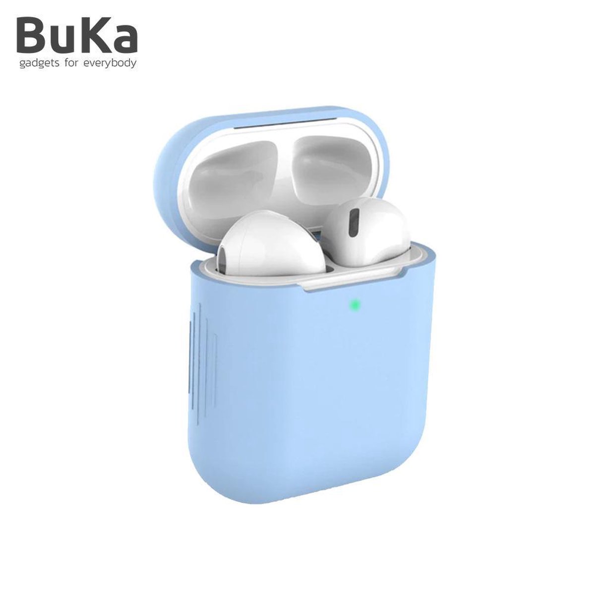 Bescherm Hoes Cover Case voor Apple AirPods (Siliconen) - Lichtblauw