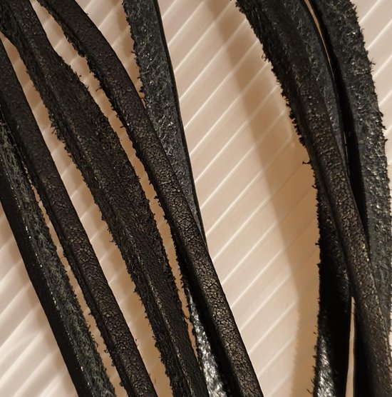 Inwoner Inconsistent gelijkheid Extra lange veters - Echt leer - Leren veters 200 cm zwart - voor laarzen  of zelf op... | bol.com