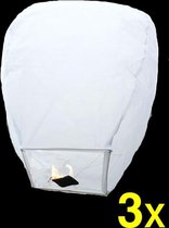 3 witte wensballonnen vliegende papieren lantaarns ufo ballon zweeflantaarn Wish lantaarn  wens ballon wensballon
