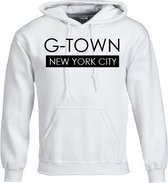 G-TOWN - New York City - Hooded Sweater Heren - Wit