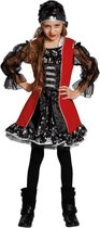 Rubie's Kostuum Piraat Lucy Zwart/rood Meisjes Maat 116