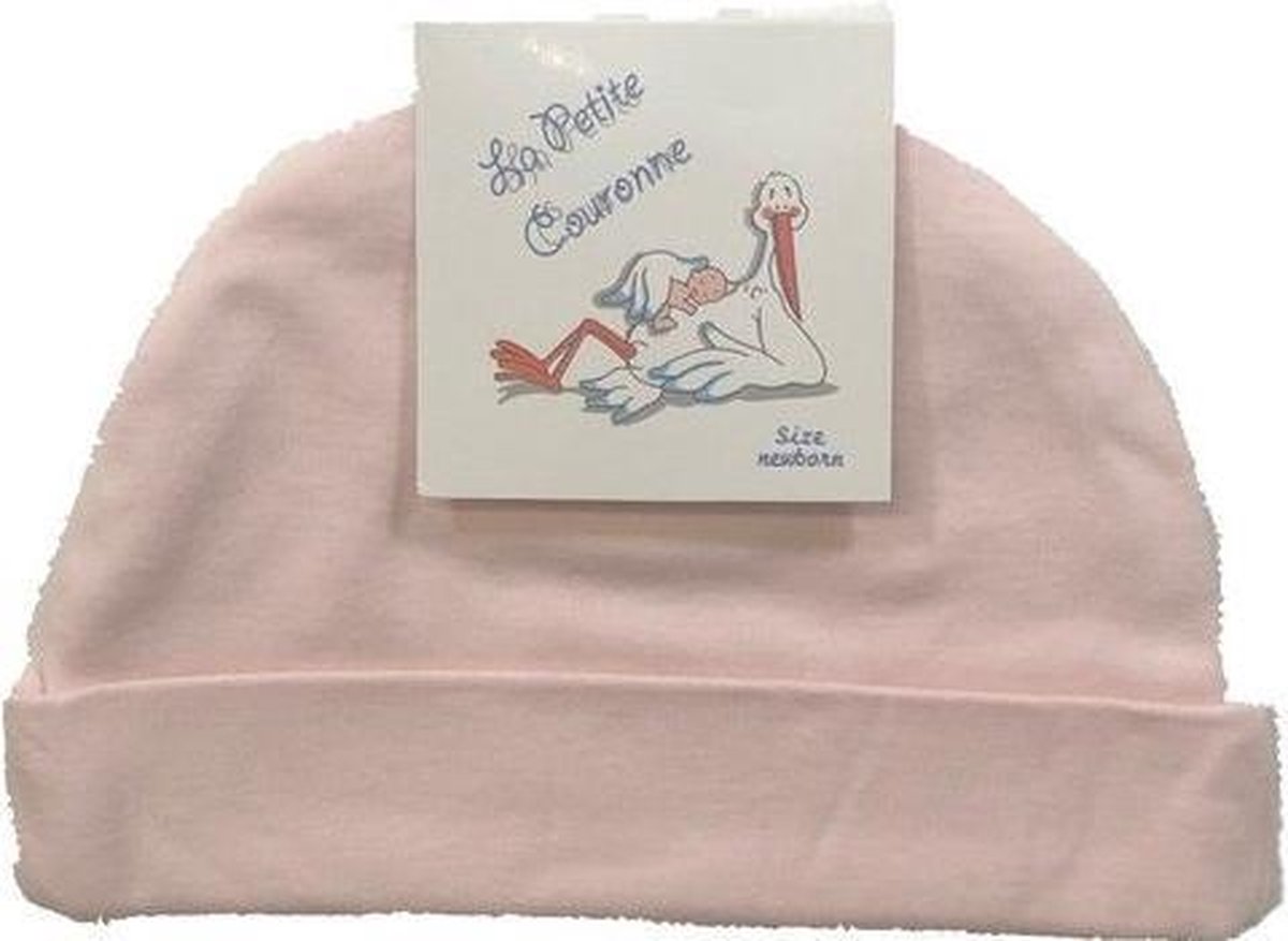 La Petite Couronne Mutsje Uni Roze Maat 50/56
