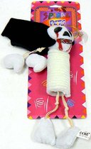 3 maal - string dolls - skelet met cape op springveerer