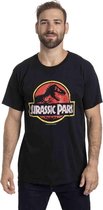 Jurassic Park Heren Tshirt -XL- Classic Logo Zwart