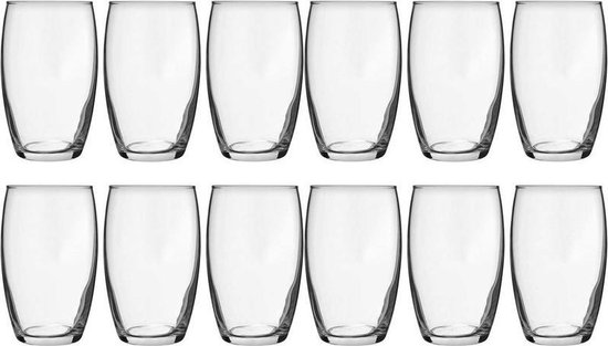 12x Tumbler waterglazen 360 ml - Luxe drinkglazen - Glas - Glazen voor frisdrank/water