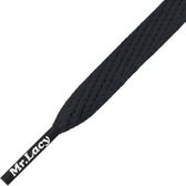 Mr. Lacy - Schoenveters - Veters - Sneakerveters - Smallies - Plat - Zwart - Lengte 90 cm