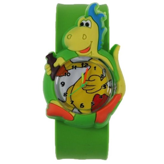 Fako® - Kinderhorloge - Slap On Mini - Dinosaurus - Groen