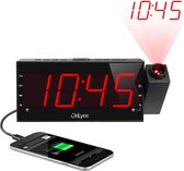 Wekker radio Projection alarmklok radio Met USB aansluiting telefoon oplader