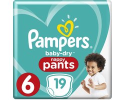 Pampers Baby-Dry Pants - Maat 6 (Extra Large) 15+ kg - 19 Stuks - Luierbroekjes