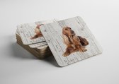 Hond Engelse Cockerspaniël | Houten Onderzetters 6 Stuks