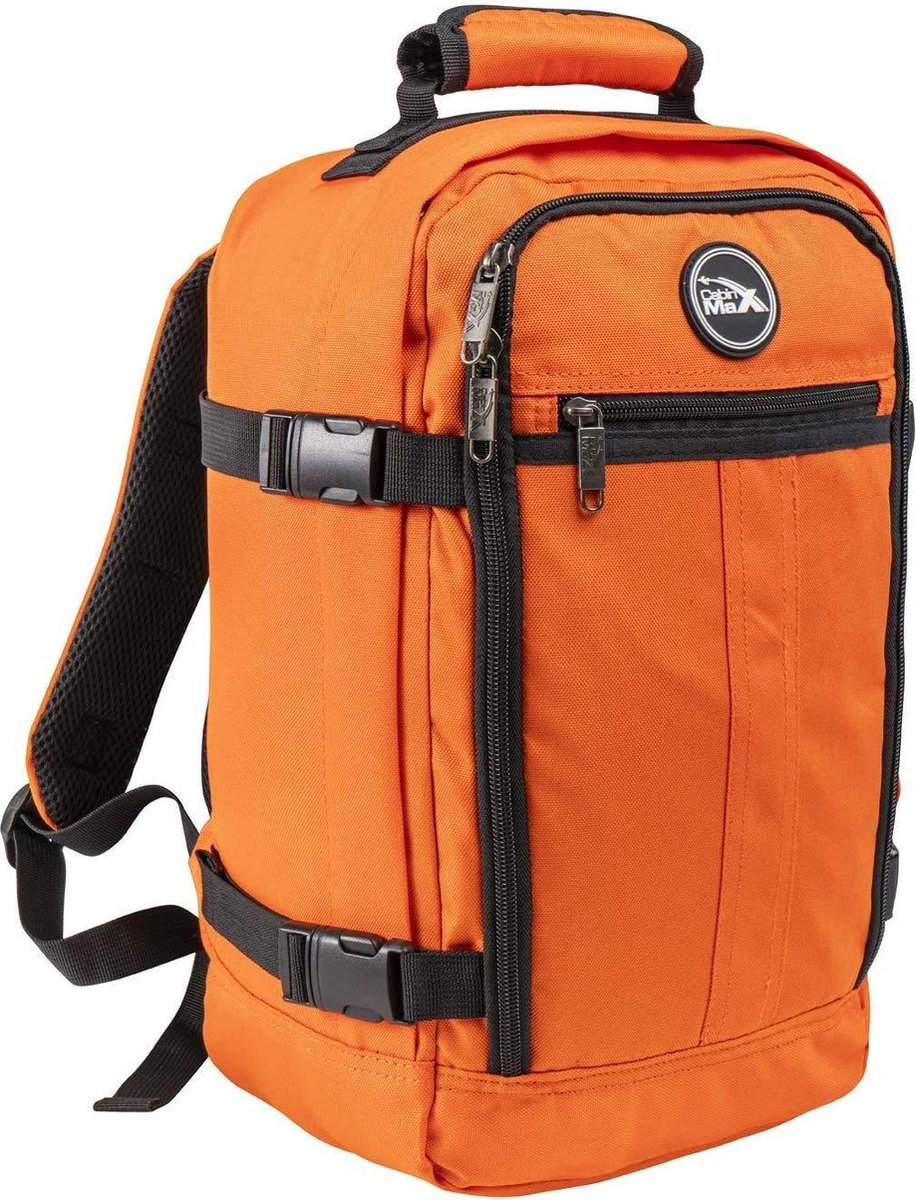 CabinMax Metz Reistas – Handbagage 20L – Rugzak – Schooltas - 40x25x20 cm – Compact Backpack – Lichtgewicht – Oranje