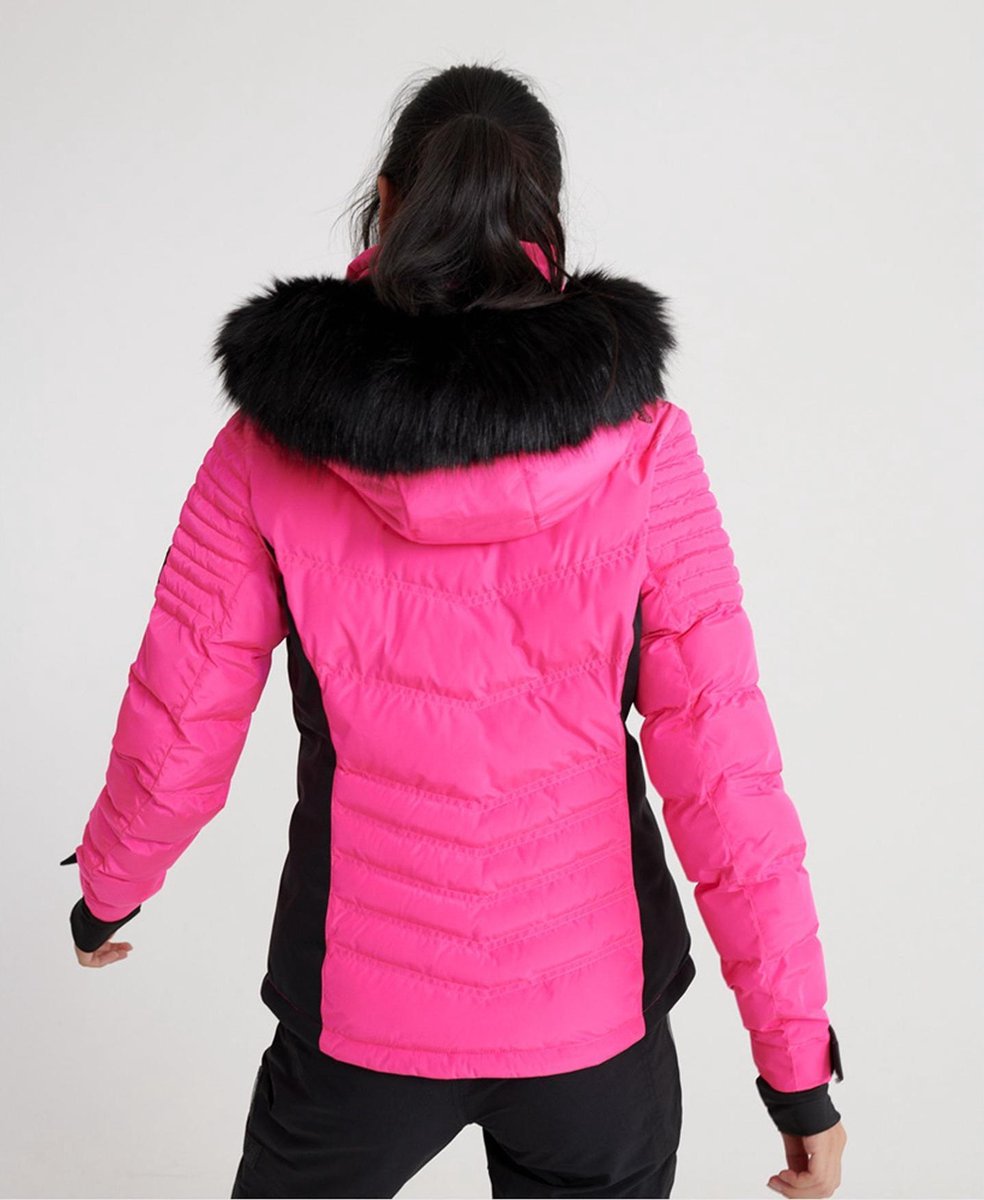 Veste de sports d'hiver Superdry - Taille S - Femme - rose / noir | bol