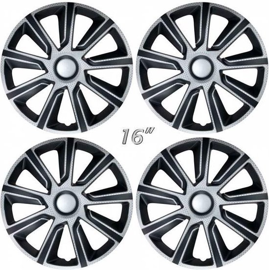 SPC1680SVBK SPARCO Verese Wieldoppen 16 duim zilver, zwart SPC1680SVBK