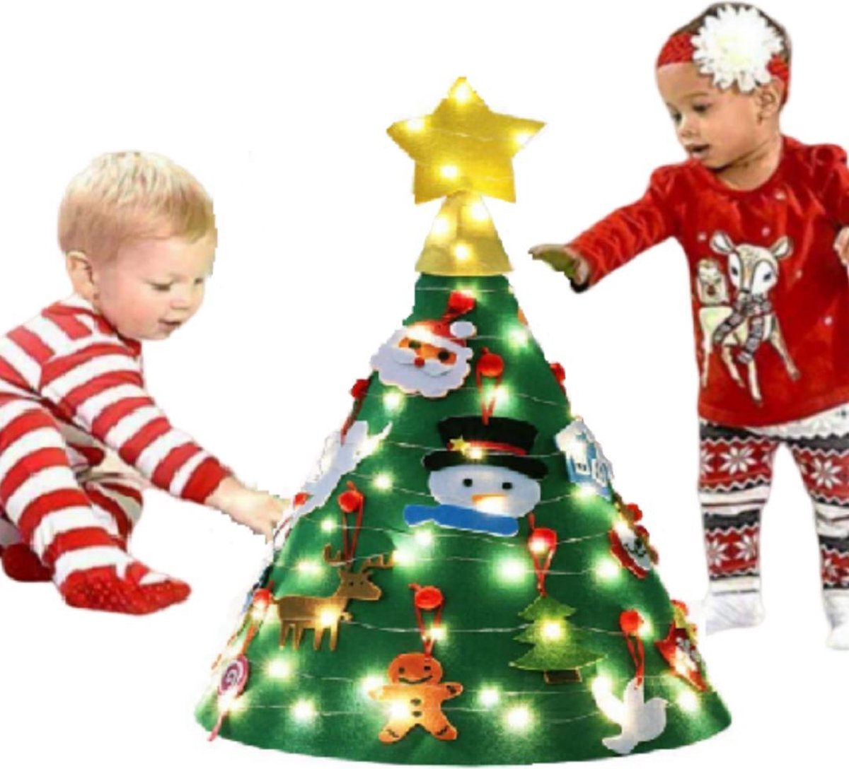 zwaartekracht Encommium Een computer gebruiken Vilten Kerstboom - Kinderkerstboom - 3D - Kinderplezier - Kinder kerstboom  - Kerstboom... | bol.com