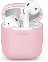 Siliconen Bescherm Hoesje Cover Roze voor Apple AirPods 1+2 Case