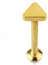 Tragus piercing triangle goud kleurig 4mm