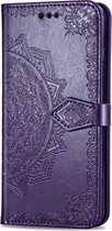 Bloem paars agenda book case hoesje Samsung Galaxy S20 Plus