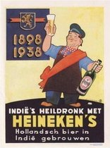 Metalen bord Heineken 1898 Vintage 20x30cm