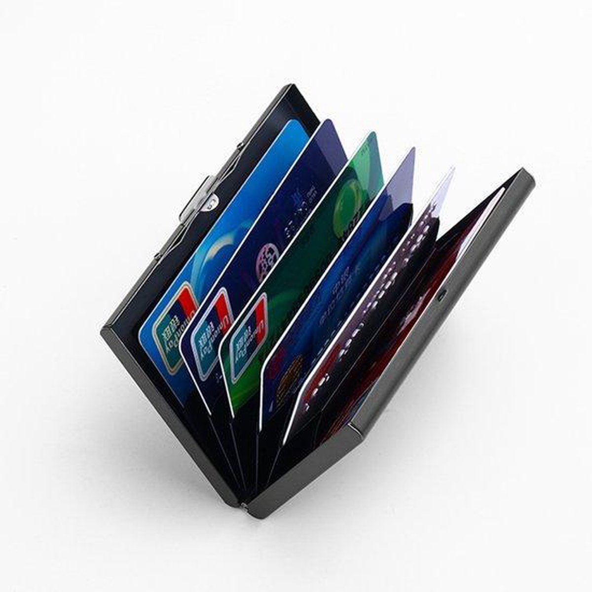 Roestvrij staal Pasjeshouder - Creditcardhouder - Rvs Metal Case Box - Portemonnee - RFID bescherming - Zwart van Merkloos / Sans marque — cadeau in Mode & Accessoires - foto 7