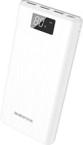 BOROFONE Fullpower BT2D 30000mAh Power Bank, Noodaccu, PowerPack, Power Station, PowerBank 3x USB Output - Wit