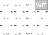 12 Paar Muursticker Wimpers | Wit | Kinder Sticker