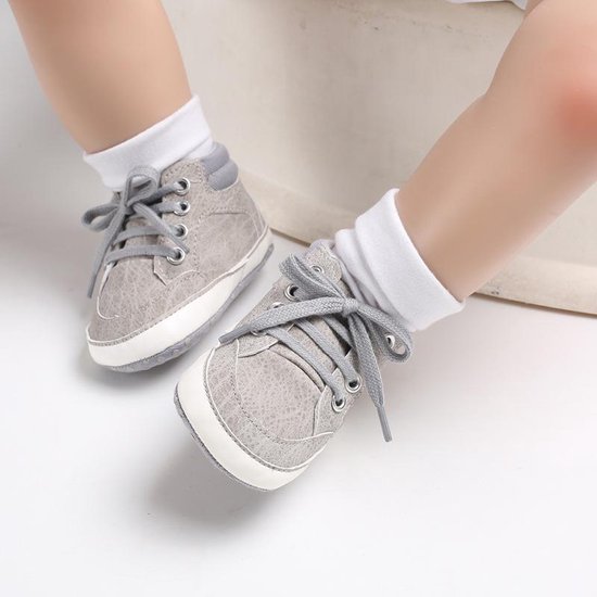 Kinderschoenen- Babyslofjes- Maat 18- Grijs- 0-6 maanden | bol.com