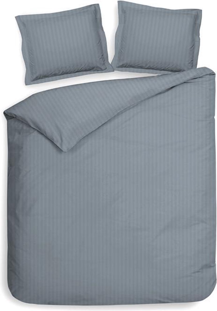 Heckettlane Heckett & Lane Stripe Dekbedovertrek - Tweepersoons - 200x200/220 cm - Colonial Blue