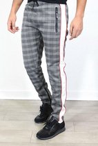 Trainingsbroek heren - Vintage White Checkered & Red Striped - Zayne Paris