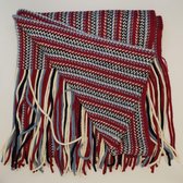 Winter Comfort Sjaal - 4 Stripes - Donkerrood - 210 cm