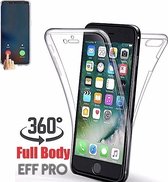 Apple iPhone 8 Plus en 7 Plus Dual TPU Case transparant 360° Graden. Optimale Siliconen bescherming Voor- en Achterkant (2 in 1) - Eff Pro