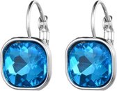 oorbellen dames | oorhangers dames met blauwe steen | blauwe hanger | zilverkleurig | cadeau voor vrouw | moederdag cadeau |