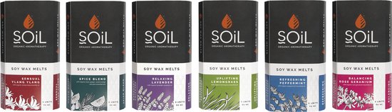 Soil - Assorti Wax Melts - 48 Aroma Wax Tabletten - Haal De Natuur In Huis | Citroengras - Pepermunt - Spice Blend - Ylang Ylang - Lavendel - Rose Geranium - Laat Het Naar Thuis Ruiken - Gratis Aroma Brander - Super Leuk Cadeau