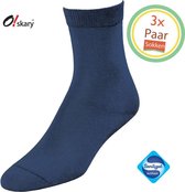 Sokken Dames | 3 Paar Damessokken blauw | Blauwe damessokken | Anti-bacterieel door Zwitserse Sanitized® | Maat 39-41