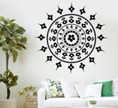 3D Sticker Decoratie Yoga Mandala Om Indian Buddha Symbol Mehndi Wall Decal Home Decor Wall Sticker - White