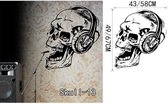 3D Sticker Decoratie Mexicaanse Suiker Schedel Kantoor Stickers Dia De Los Muertos Vinyl Muursticker Sticker Adesivo De Parede Home Decor Muurschildering - Skull13 / Small