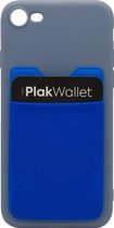 Opplakbare pasjeshouder telefoon - Blauw - Voor elk smartphone(hoesje) - tot 7 pasjes - PlakWallet