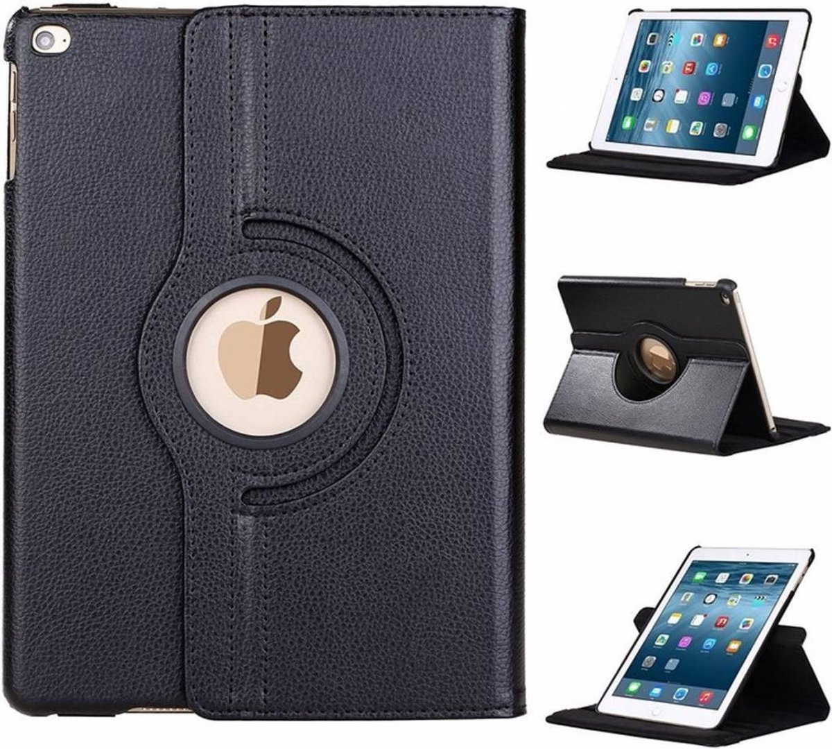 Hoes geschikt voor iPad 5e / 6e generatie (2018 / 2017) 360° draaibaar bookcase Zwart