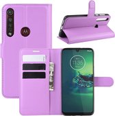 Motorola Moto G8 Plus Hoesje - Book Case - Paars