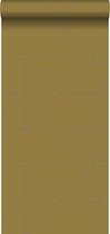 Origin Wallcoverings behangpapier grafische lijnen okergeel - 347723 - 0,53 x 10,05 m