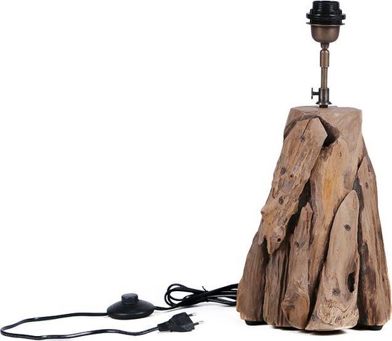 Lampe de table en bois San Remo small - Bois de teck - Tall Men Standing