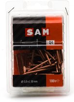 SAM Schalienagel 3x50mm onbehandeld koper ca. 180 gr. 818086 Q4