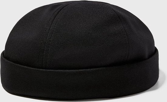 Beanie Cap zwart Fisherman -Verstelbaar-Hat-Hoed-Beanie cap -Beanie - Hippie - One size - hippie accessoires-retro - Hoed-kerstcadeau