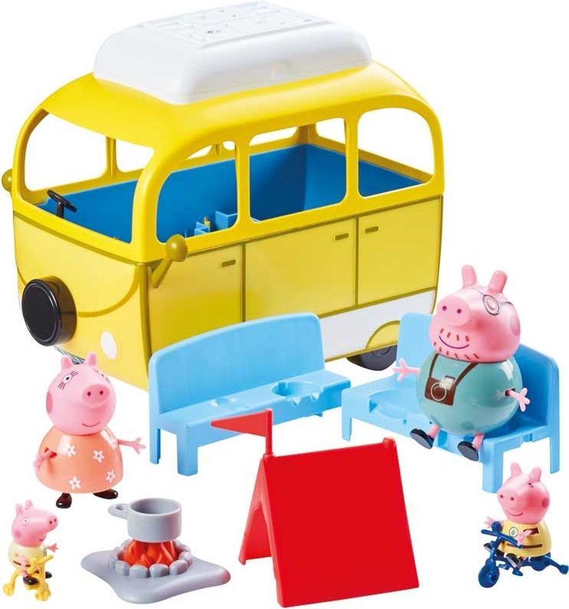 Peppa Pig - Deluxe Campervan / Set met 4 figuren en een Peppa Pig