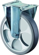 BS Rollen Vaste caster met thermoplastisch rubber wiel, kunststof velg, rollager, diameter 125 mm