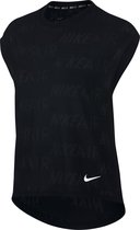 Nike Top Ss Air Sportshirt Dames - Black/(White) - Maat S