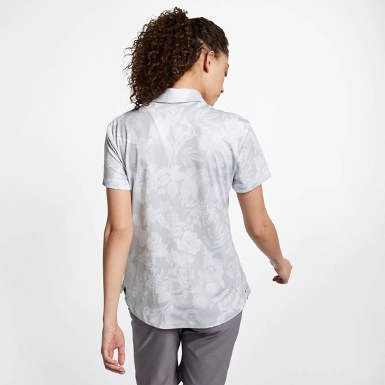 Nike Dri-Fit Aop Sport Polo Dames - Pure Platinum/White - Maat S van Nike — afbeelding 2