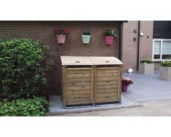 Intergard kliko ombouw - afvalcontainer dubbel 150x122x90cm