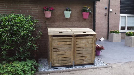 Intergard kliko ombouw - afvalcontainer dubbel 150x122x90cm
