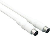 Sologic coax aansluitsnoer kabelkeur 1.5m | wit | kabelkeur | Ziggo geschikt